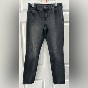 NYDJ Black Faded Legging Jeans Lift Tuck Technology Casual Comfort Women's Sz 12